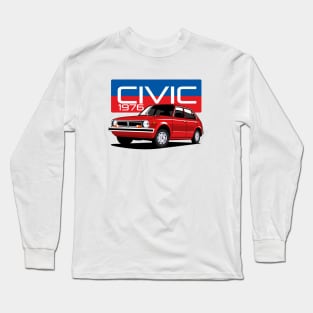 Civic 1976 Classic Cars Long Sleeve T-Shirt